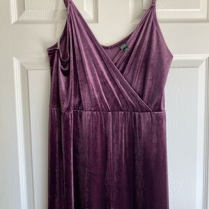 Wild Fable Adjustable Strap Velvet Jumpsuit